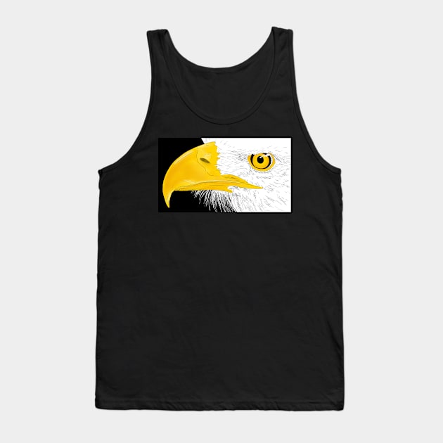 Eagle Line Art Tank Top by H. R. Sinclair